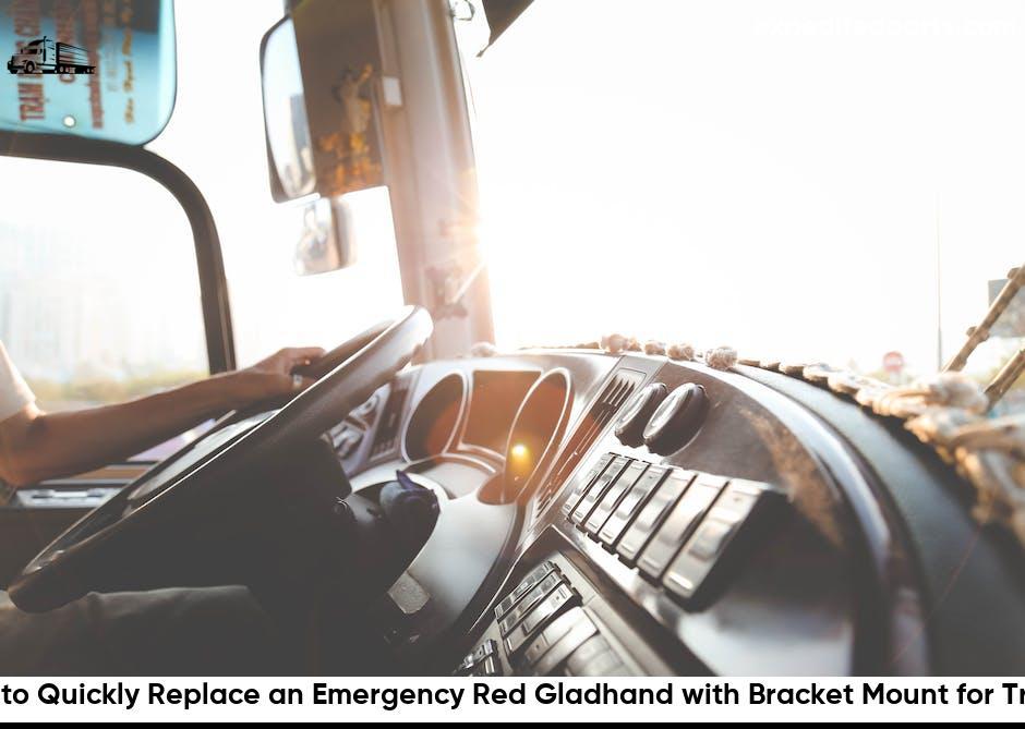 Emergency Red Gladhand Replacement With Bracket Mount For Trucks