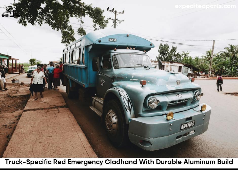 Truck-Specific Red Emergency Gladhand With Durable Aluminum Build
